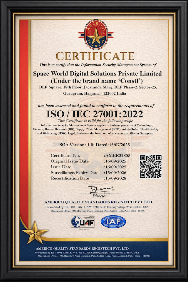 IOS/ IEC 27001:2022 Certificate